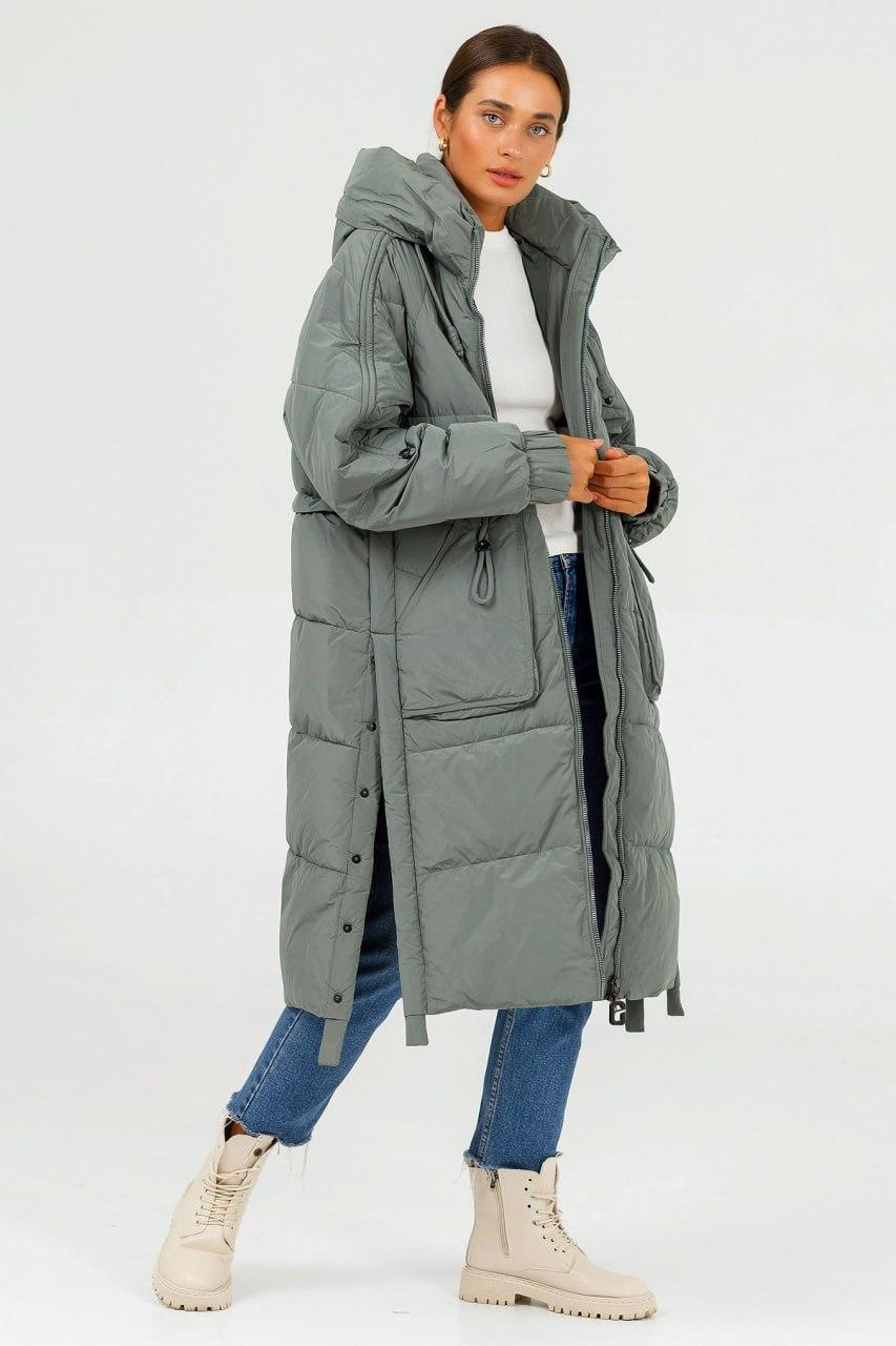 Пальто-пуховик Mishele р. 62 Фисташковый (24242\62)