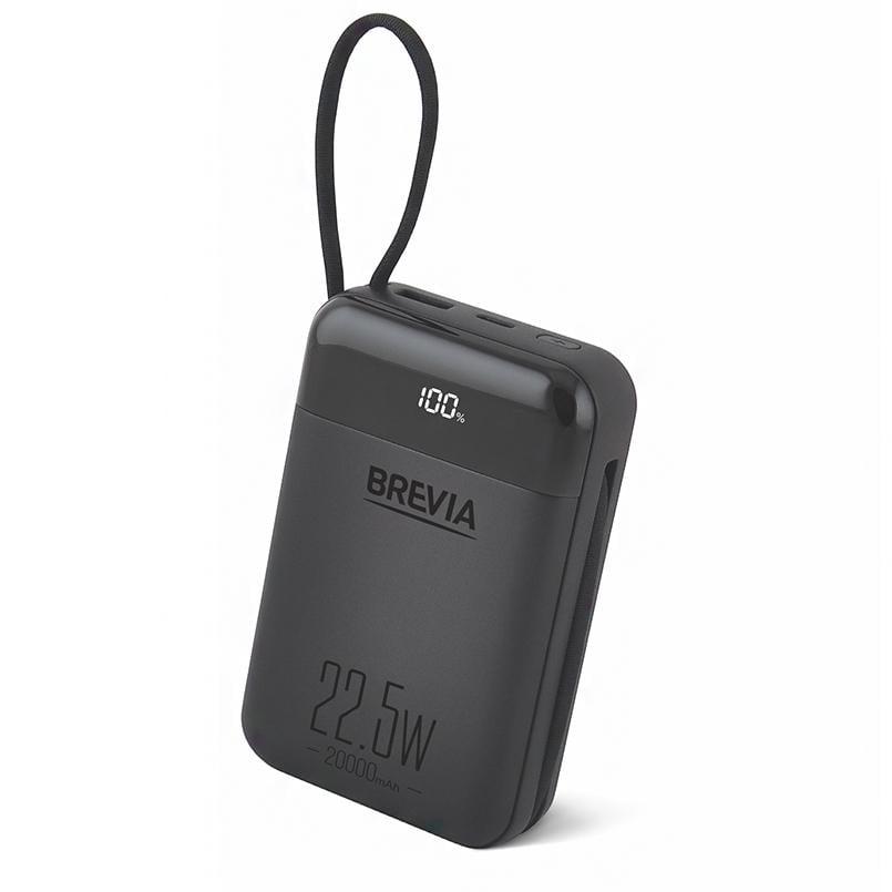 Повербанк Brevia 20000 mAh 22,5W Type-C/Lightning Cable Li-Pol LCD (45222)