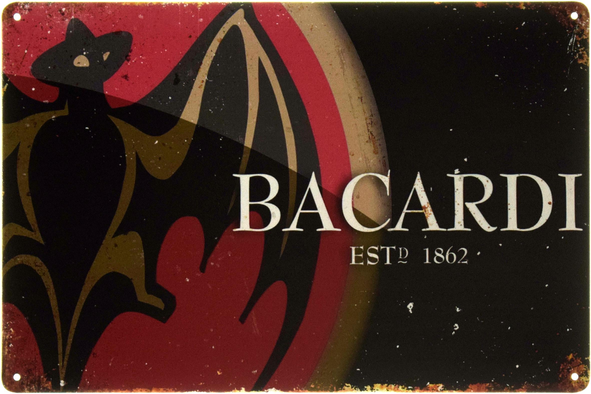 Табличка металева Bacardi 1862 20x30 см
