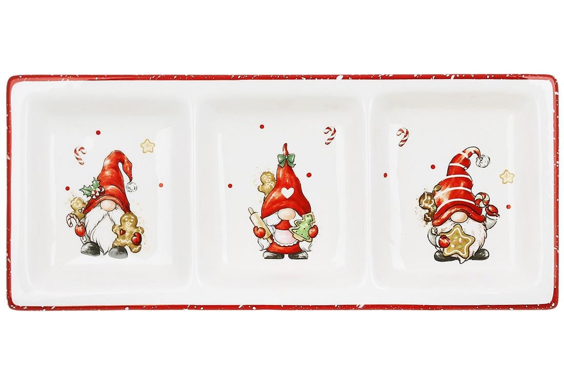 Менажница керамическая BonaDi Гномики с пряниками 28х12 см (778-X DM)