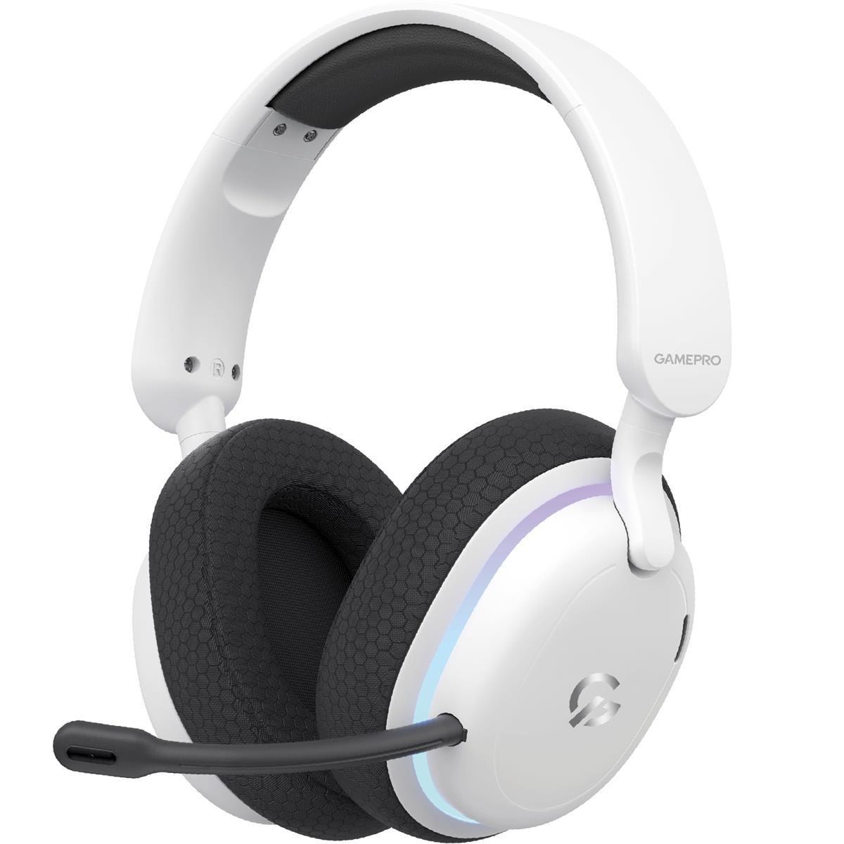 Наушники беспроводные GamePro Asgard Bragi Bluetooth 5.2 с USB-ресивером 7.1 White (HSW250W)