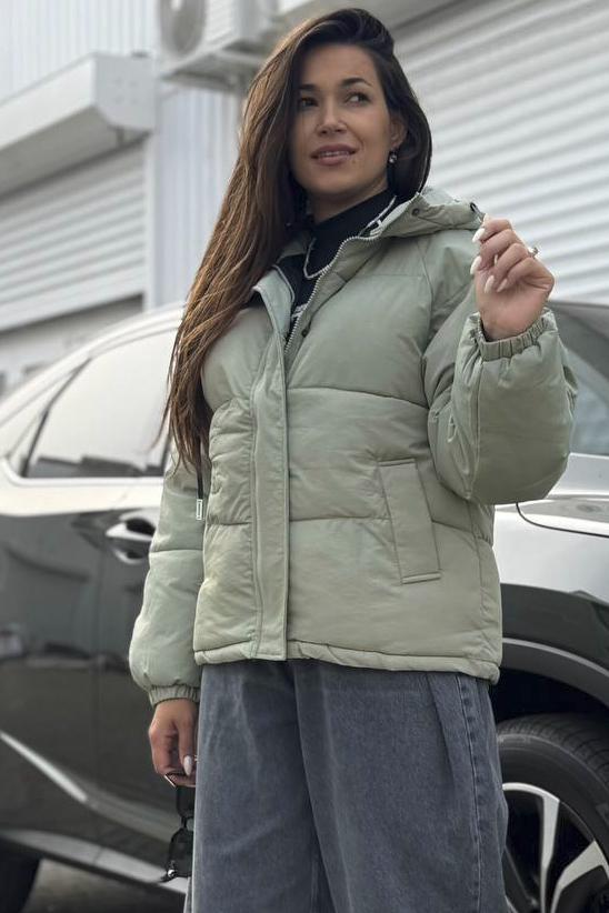 Куртка женская демисезонная M Мятный (194633)