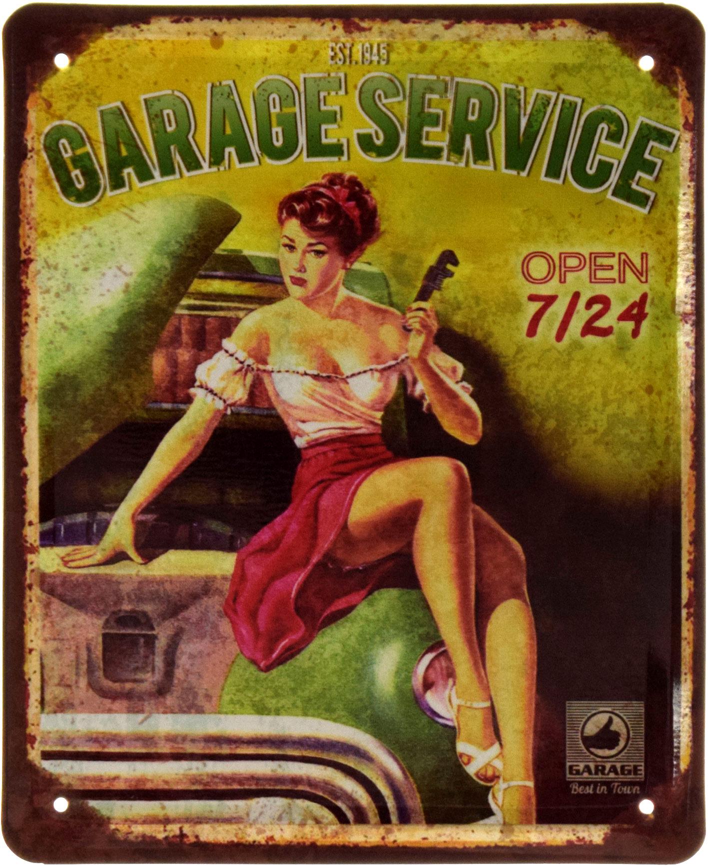 Табличка металева Гараж Кращий У Місті/Garage Best In Town 18x22 см