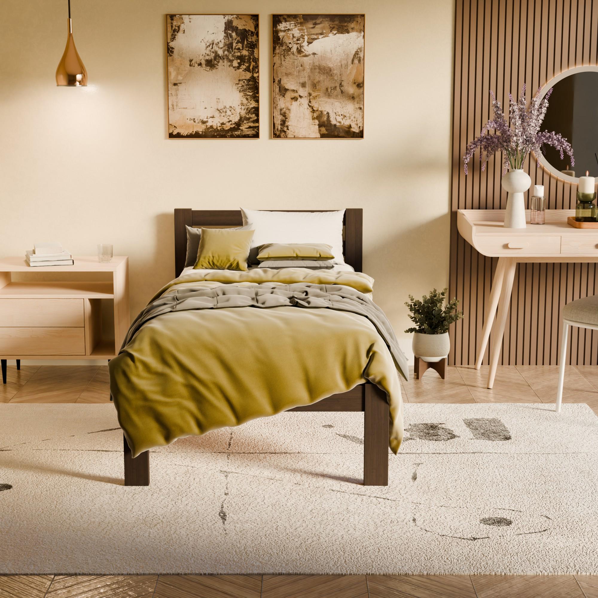 Ліжко дерево Класик односпальне 90х190 см Венге (380285) - фото 3 Ліжко дерево Класик односпальне 90х190 см Венге (380285) - фото 3