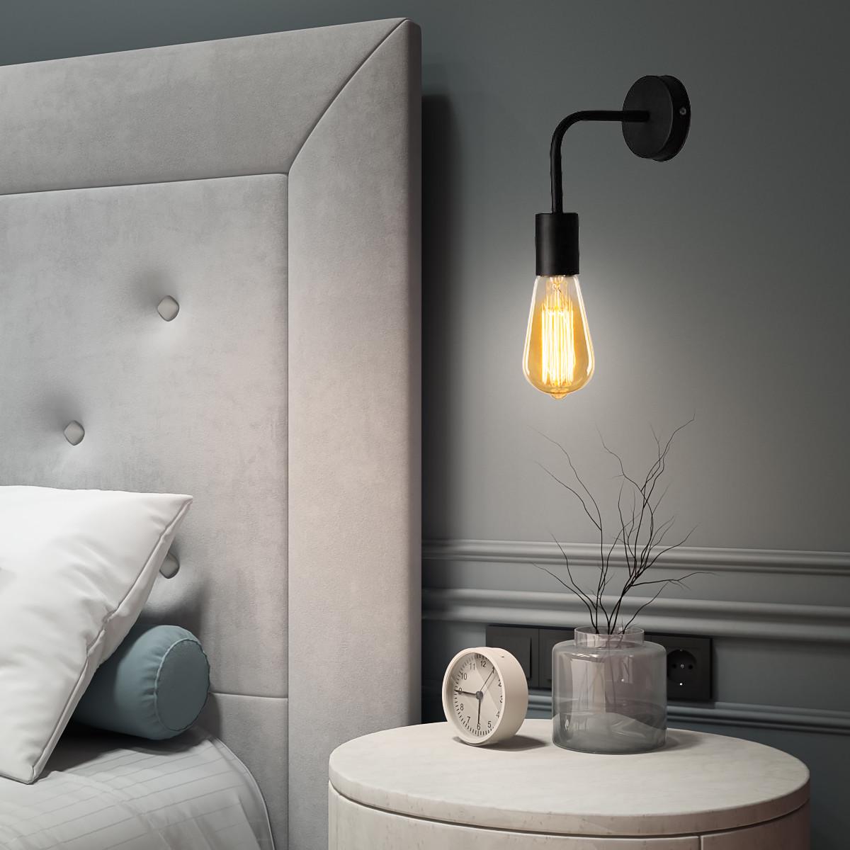 Бра MSK ELECTRIC Asket в стиле лофт под лампу Е27 Черный (NL 1440) - фото 2 Бра MSK ELECTRIC Asket в стиле лофт под лампу Е27 Черный (NL 1440) - фото 2