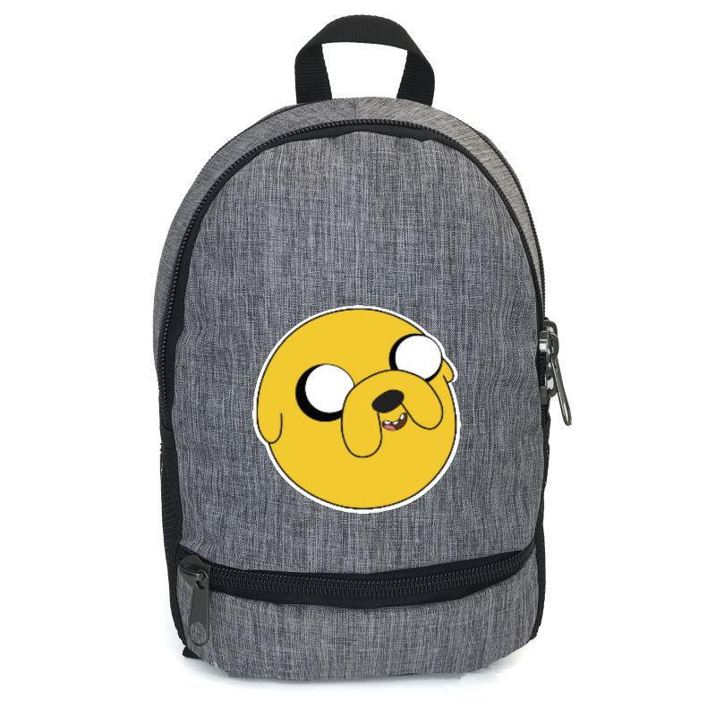 Школьный рюкзак подростковый Cappuccino Toys с принтом Adventure time-006 12,5 л Серый (1404954839)