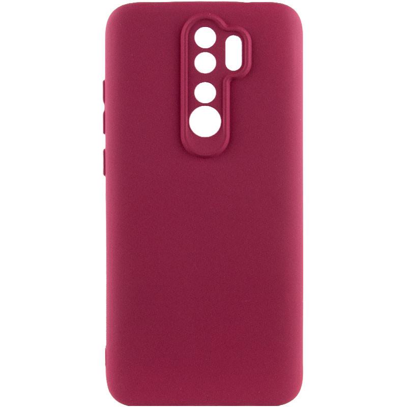 Противоударный чехол TPU GETMAN Liquid Silk Full Camera для Xiaomi Redmi 9 Бордовый / Marsala