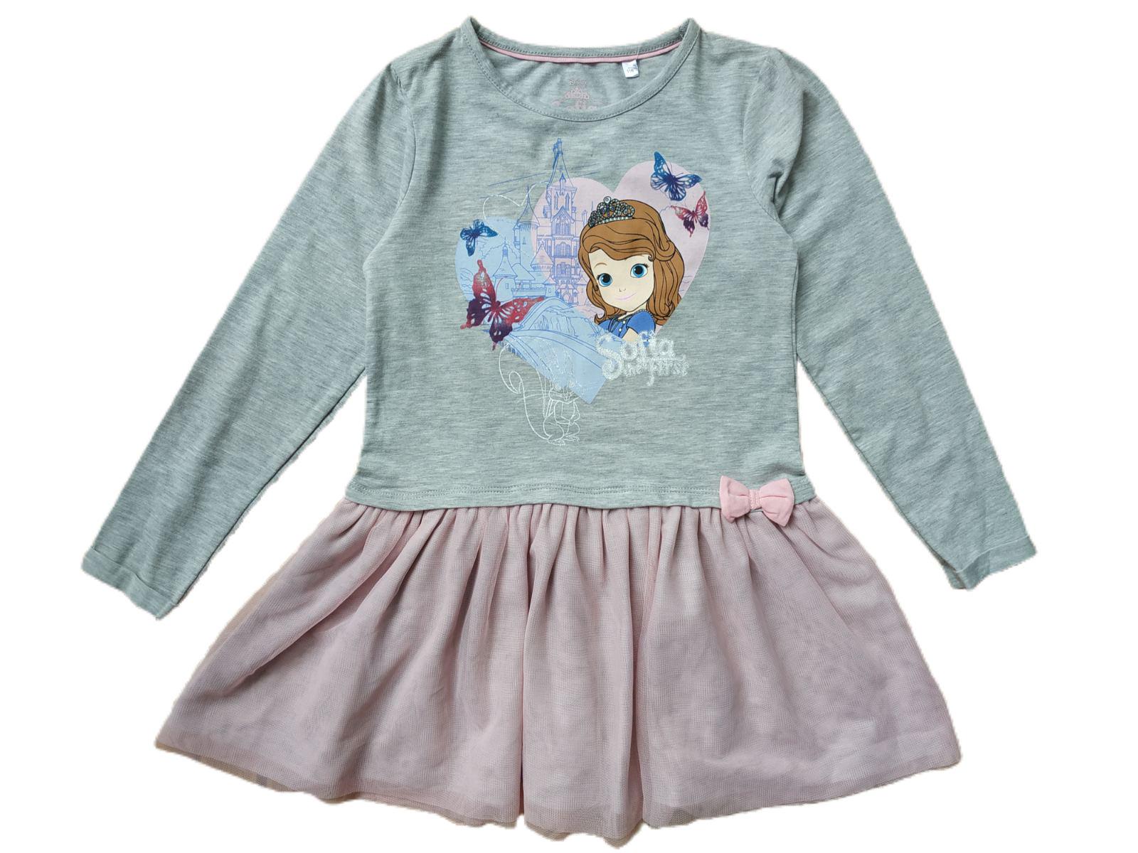 Сукні з довгим рукавом C&A для дівчинки 116 розмір Сірий/Рожевий (356504)