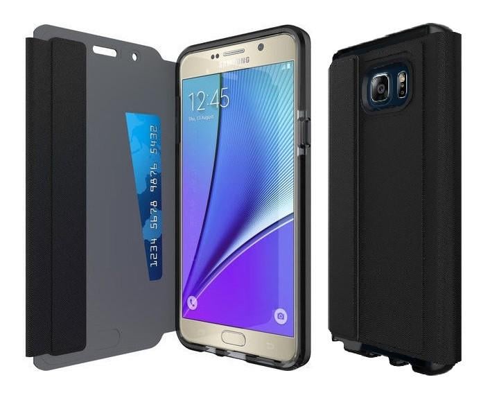 Чехол-книжка противоударный с подставкой и отделением для карт Tech21 Evo Tactical Wallet для Samsung Note 5 Black