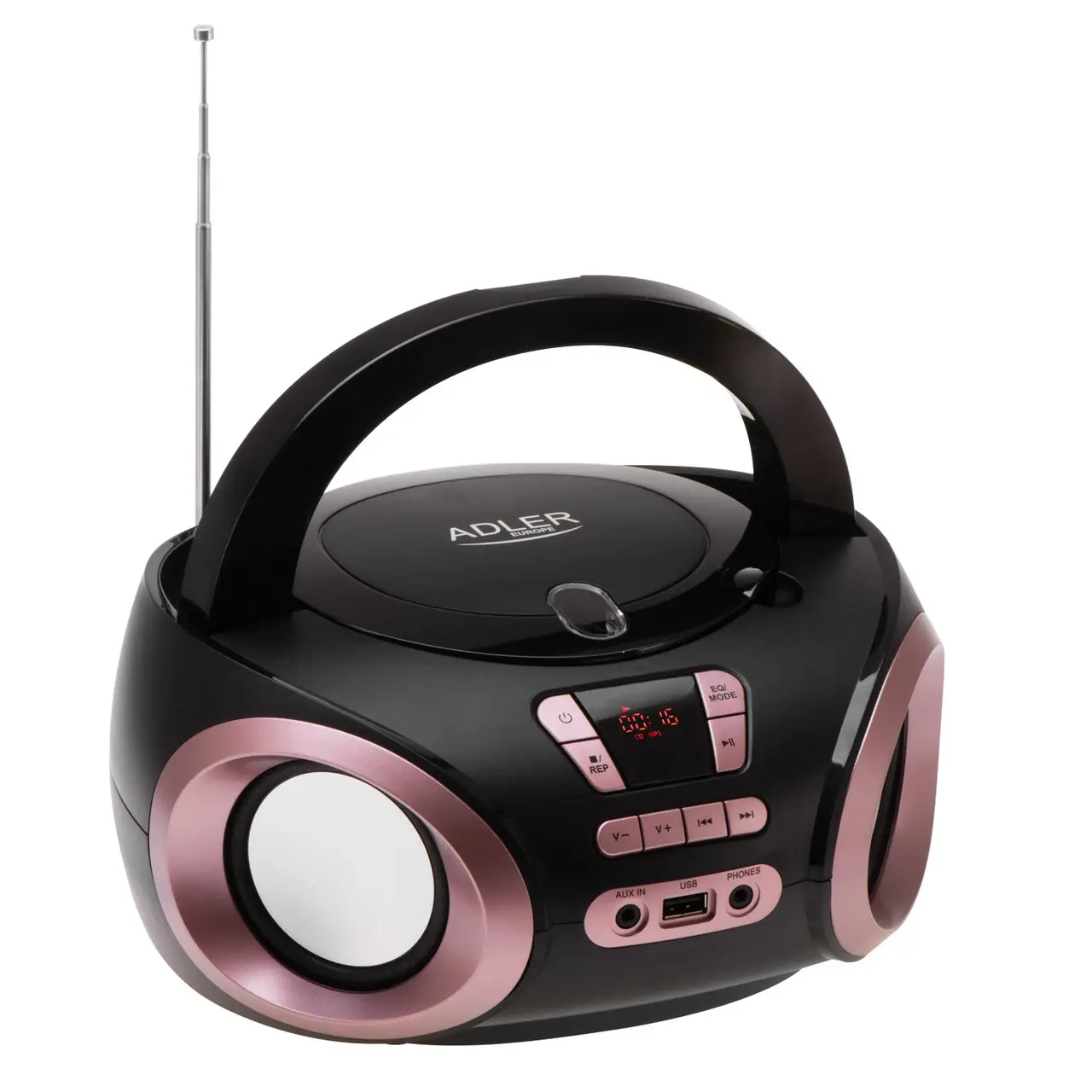 Бумбокс магнітола Adler AD 1181 CD/MP3/USB/FM/AUX 2х2 Вт портативна