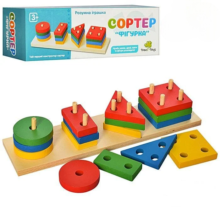 Деревянный сортер Tree toys MD 0715 геосортер фигурка (6164)