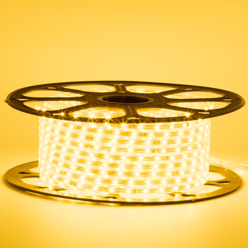 Світлодіодна стрічка SMD2835 герметична 220 В 48 Led/м 6 Вт/м 5 м Жовтий