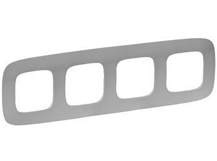 Рамка Legrand Valena Allure пластик 4 поста 9,2х37,6 см Алюминиевый (754394)