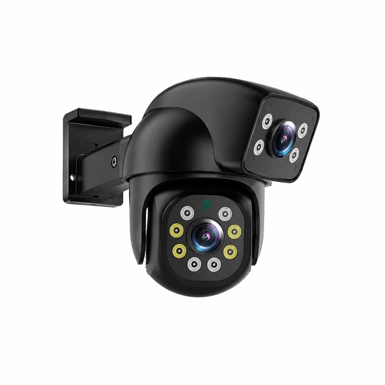 Камера видеонаблюдения V380 4G SIM Wi-Fi Smart 360° 2 линзы ночное видение IP66