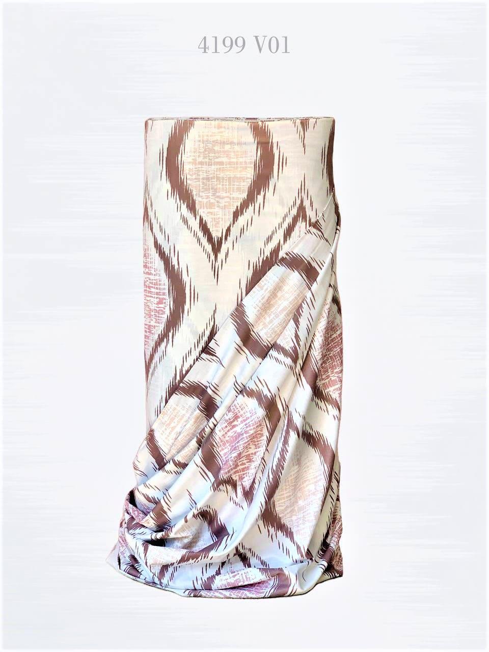 Ткань для постельного белья ранфорс икат 240 см Бежевый (М04199/1 02317)