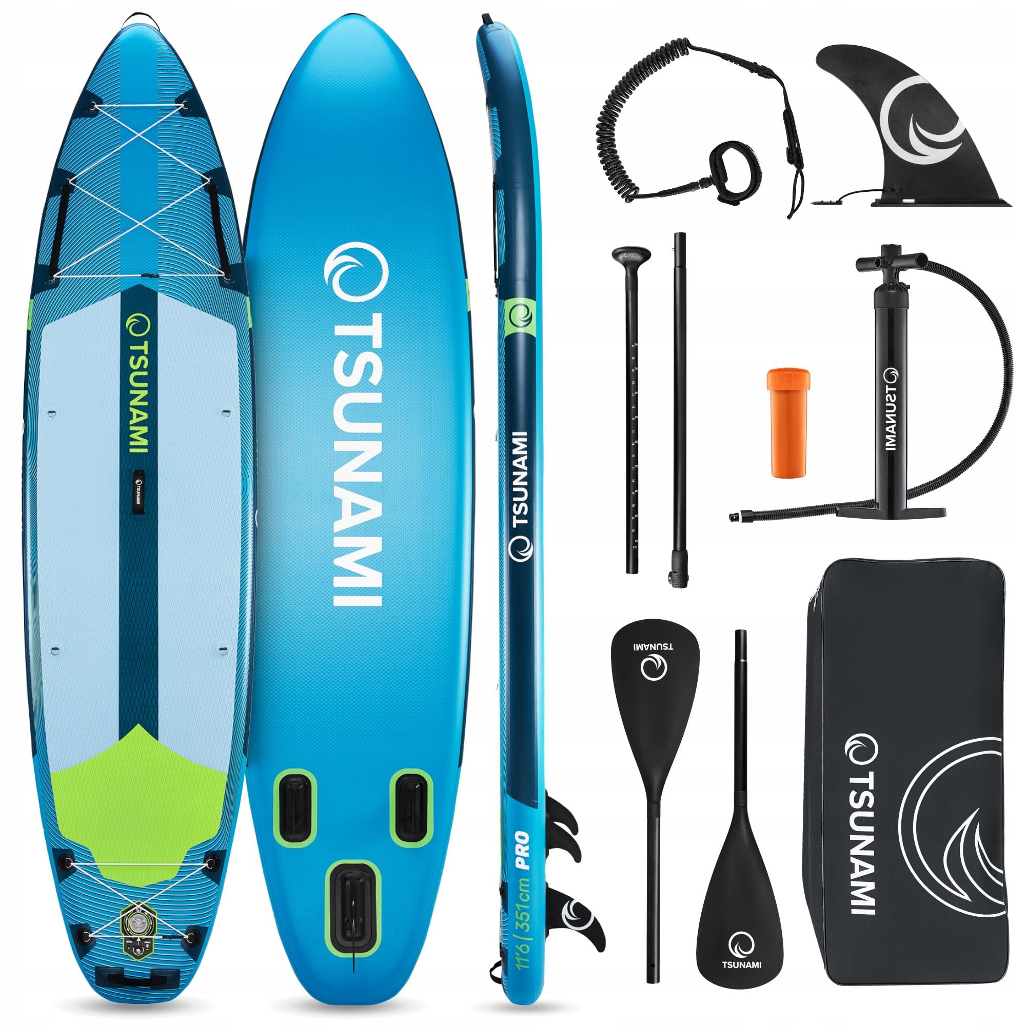 Надувная SUP доска TSUNAMI PRO 350 см с веслом T15 (P-5905973405638)
