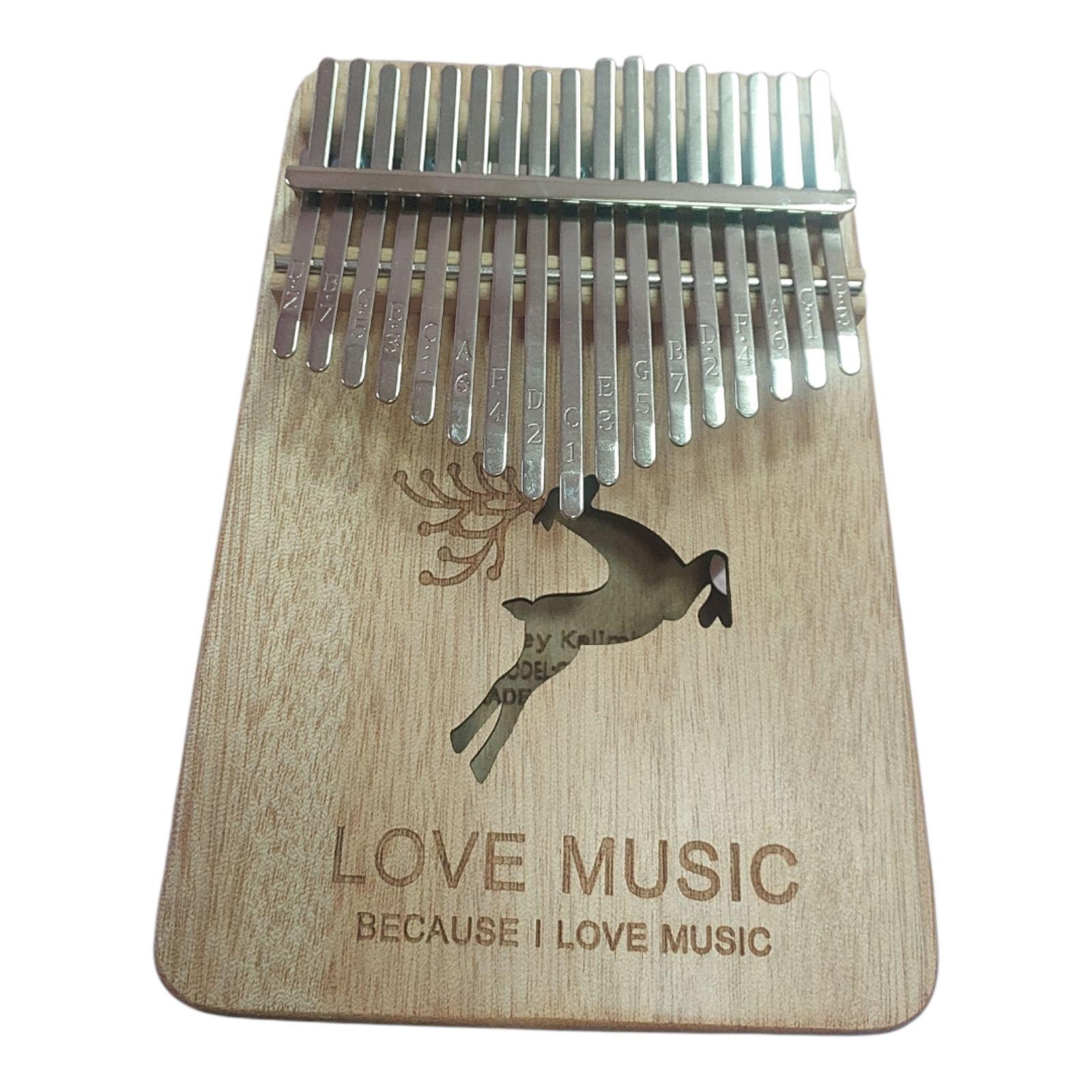 Калимба-перкуссия с резонатором Олень 17 клавиш Бежевый (K-17-10B)