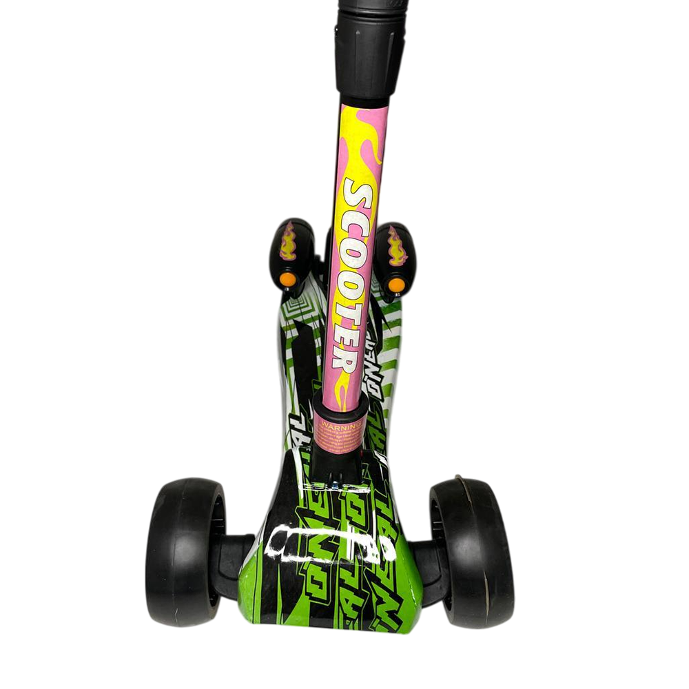 Самокат Voltronic Графіті з музикою та димом і світлом до 50 кг Зелений (НКП) - фото 5