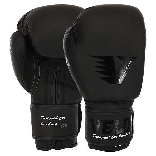 Боксерские перчатки кожаные VELO VL-8187 10 унций Черный (31493068)