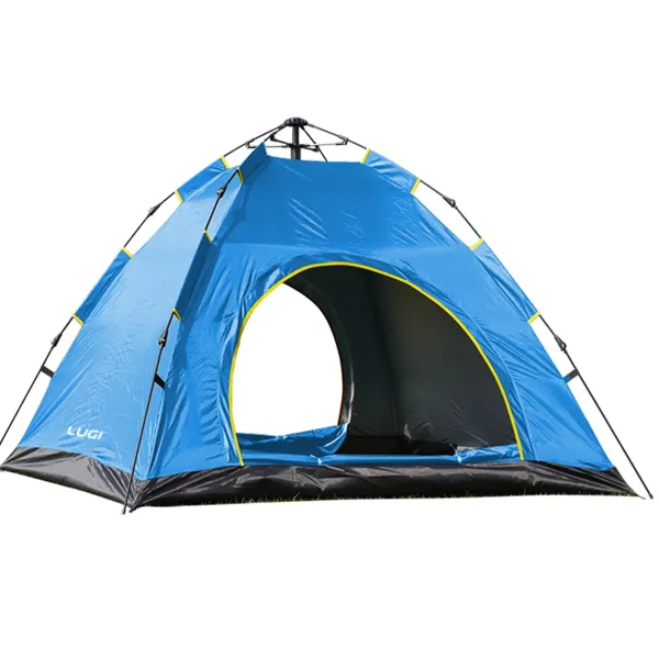 Намет туристичний двомісний LUGI з автоматичним каркасом 200х200х140 см Блакитний (147-107-LU-019BL)