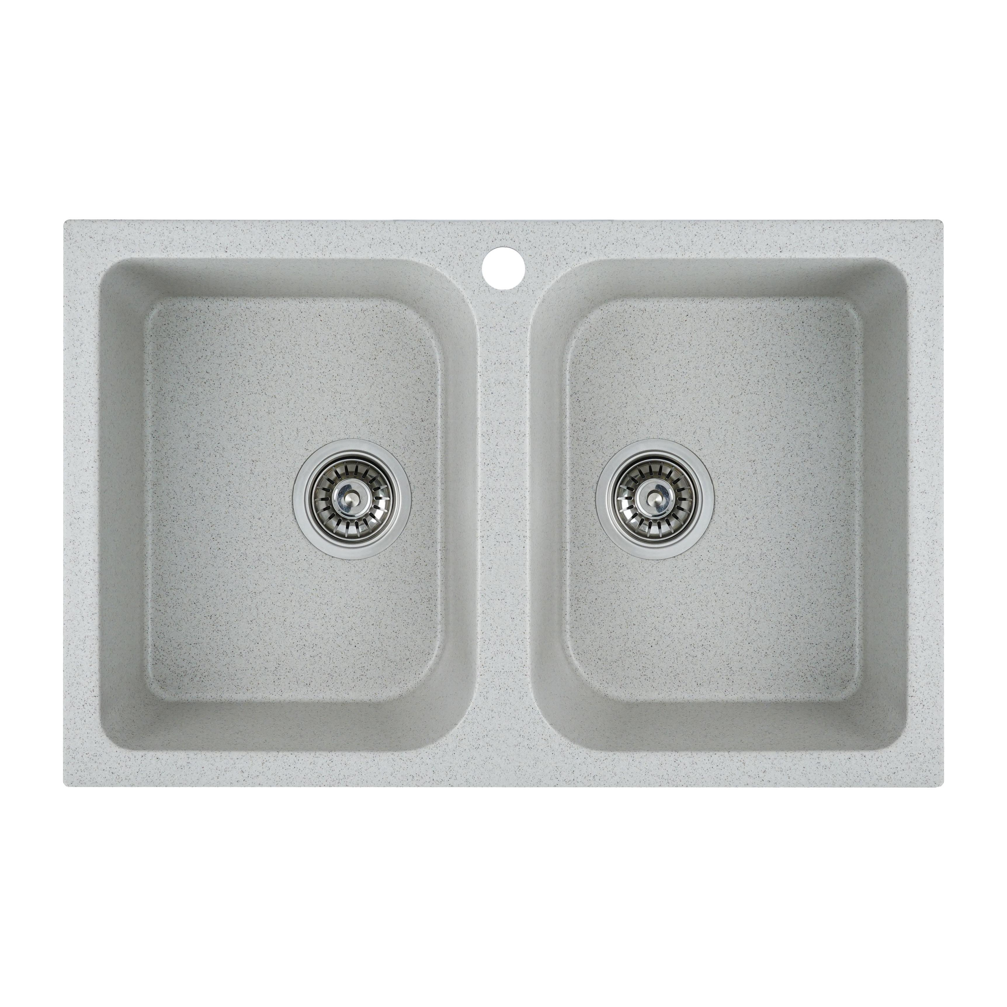 Мойка для кухни Platinum 7648W Twin гранит глянец Топаз Мойка для кухни Platinum 7648W Twin гранит глянец Топаз