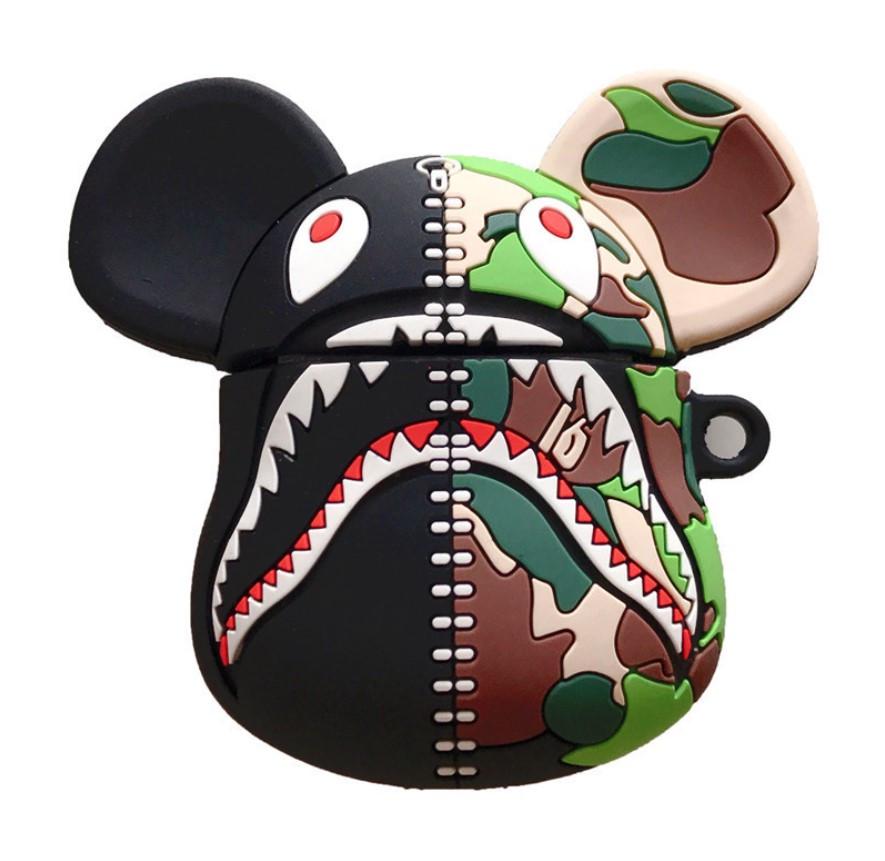 Силиконовый чехол для наушников Bape Shark Case for AirPods