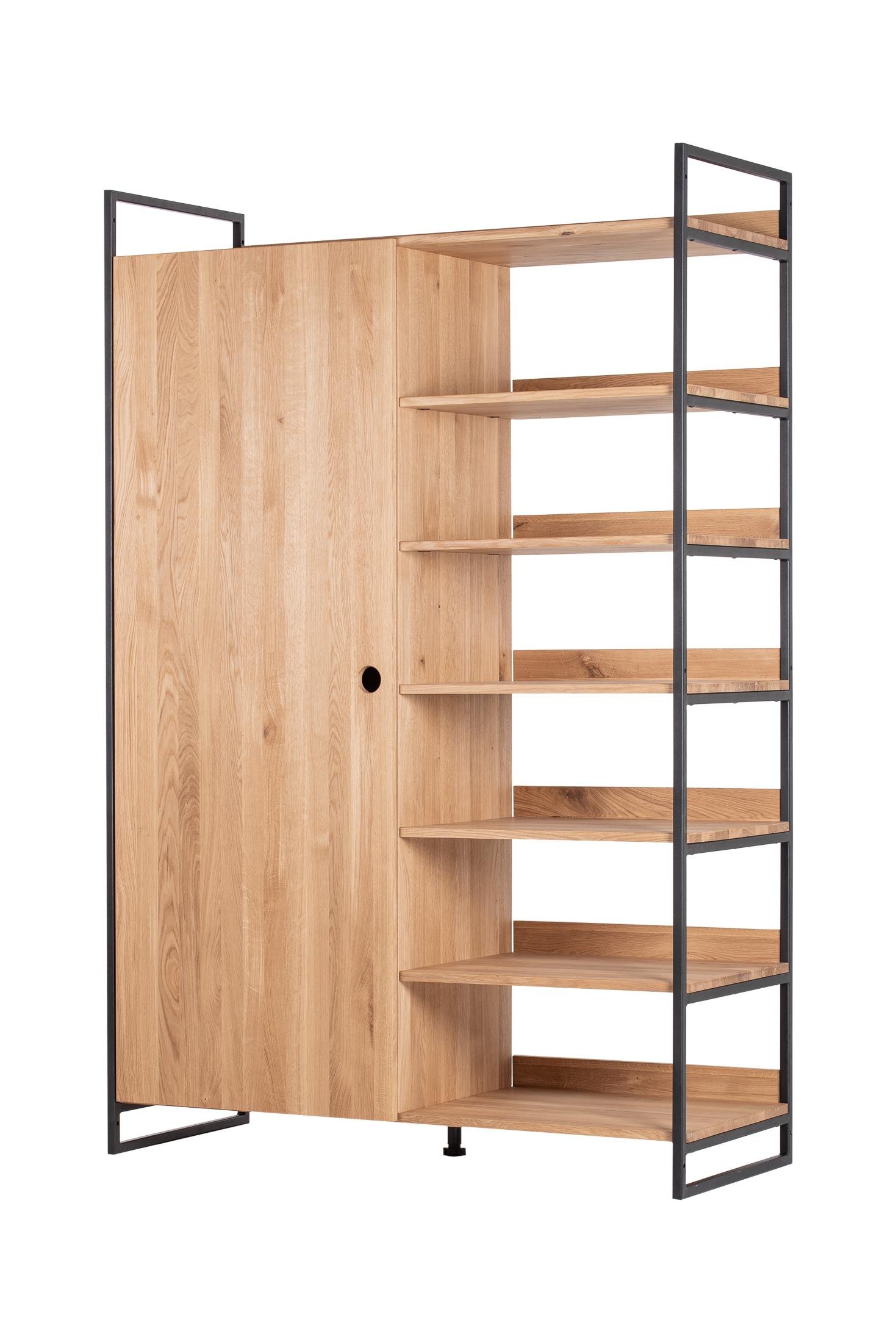 Шкаф гардеробный TOKABO Furniture GRAND массив дикого дуба 190х125х50 см Дуб (27300010/098)