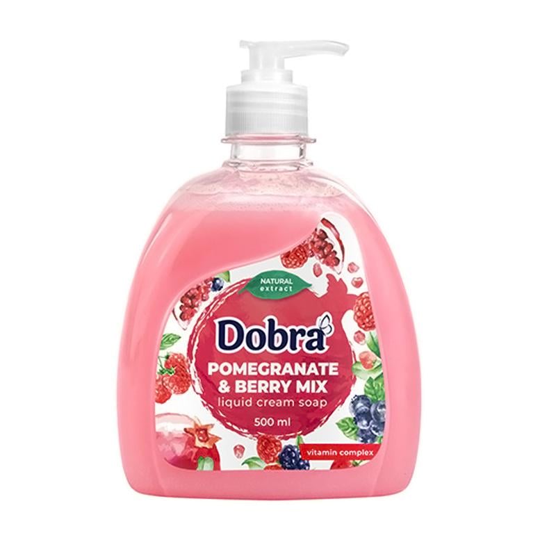 Крем-мыло туалетное жидкое Dobra Гранат и ягодный микс 500 мл (055581)