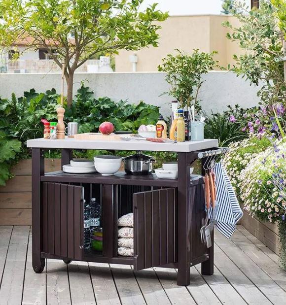 Садовый стол для барбекю Keter Unity XL 183 л Brown (230409) - фото 4 Садовый стол для барбекю Keter Unity XL 183 л Brown (230409) - фото 4