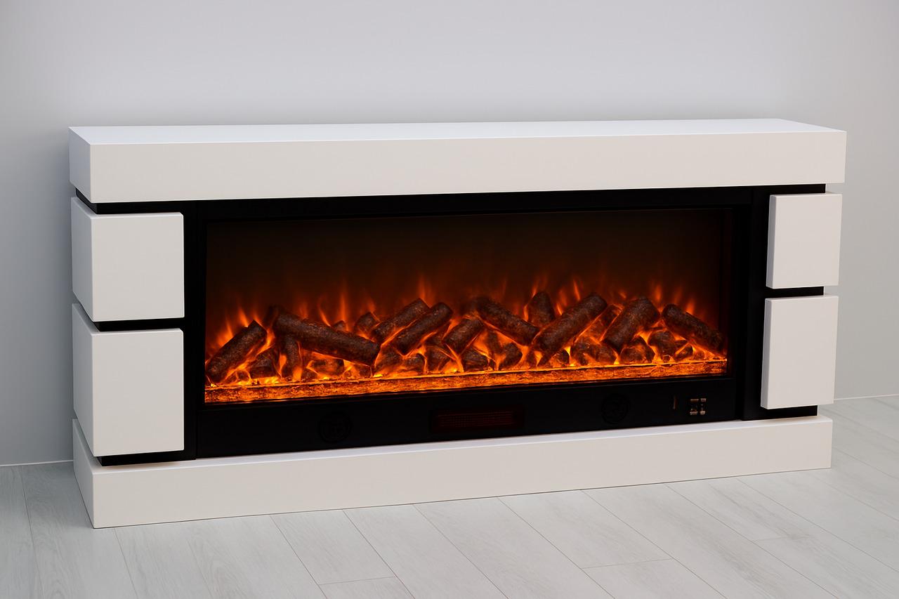 Електричний камін Logos Long 158 1500 Вт Bluetooth звук потріскування дров White (10080142) - фото 3