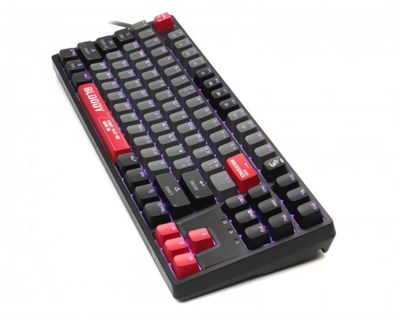 Клавиатура A4Tech S87 Bloody Energy Red BLMS TKL RGB USB-A Black (26451060) - фото 3