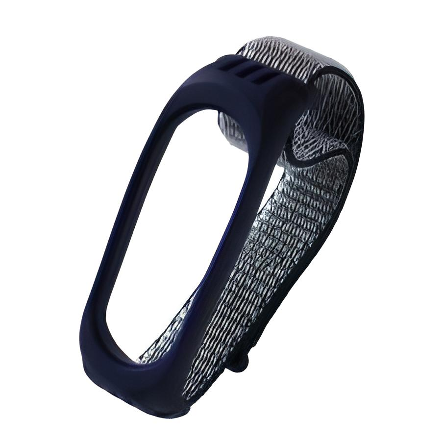 Ремешок для фитнес браслета Xiaomi Mi Band 3 4 Nylon Silicone Violet/White