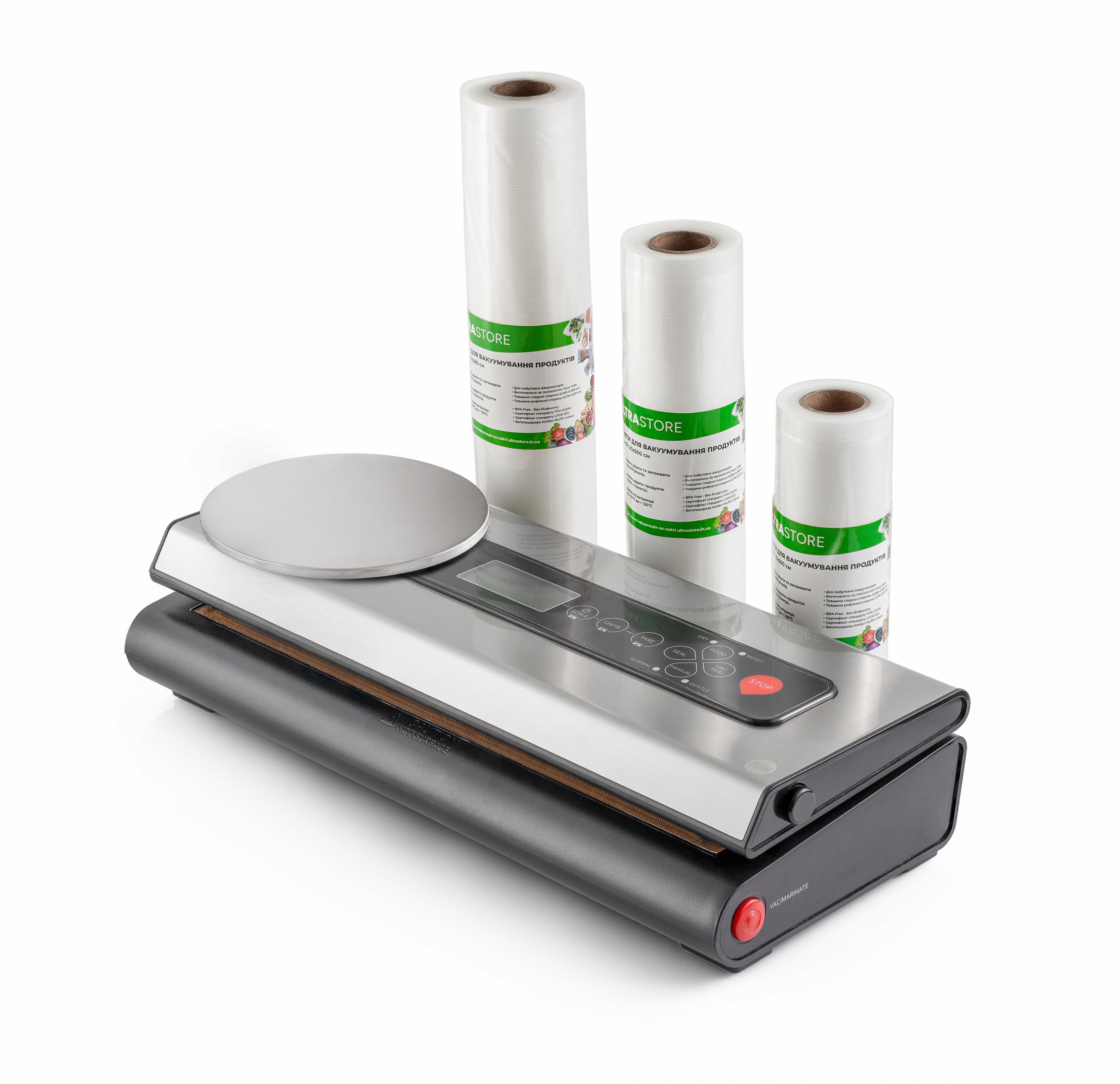 Вакууматор з вагами та пакети в рулонах 3 розміри (25174075)