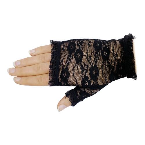 Рукавички мітенки гіпюрові Seta Decor 10-60BLK