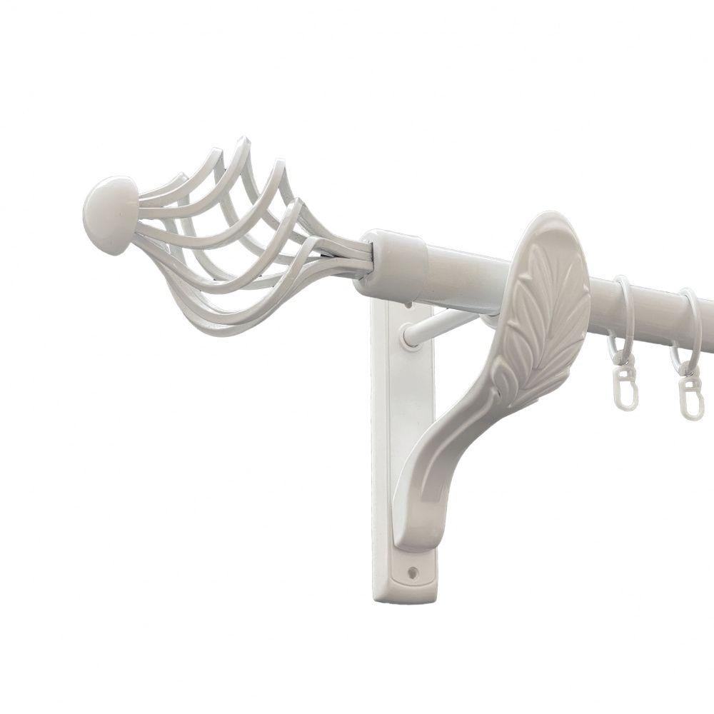 Карниз металлический Orvit Арезо однорядный ретро/гладкая труба/кольцо металлическое Арктис 25 мм 200 см (00-00010383)