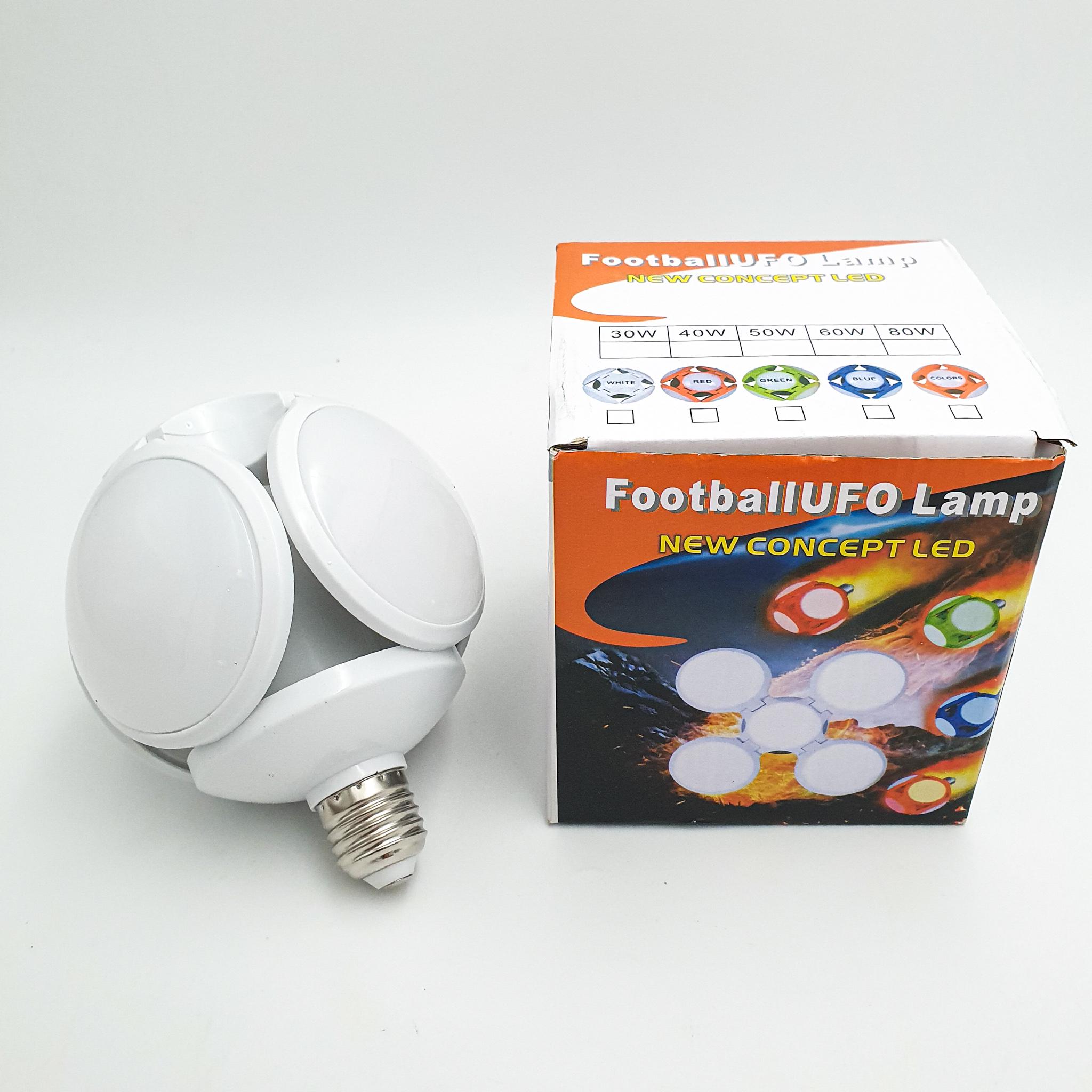 Лампочка люстра світлодіодна розкладна LED лампа 40Вт 220В E27 Football UFO Lamp білий - фото 6