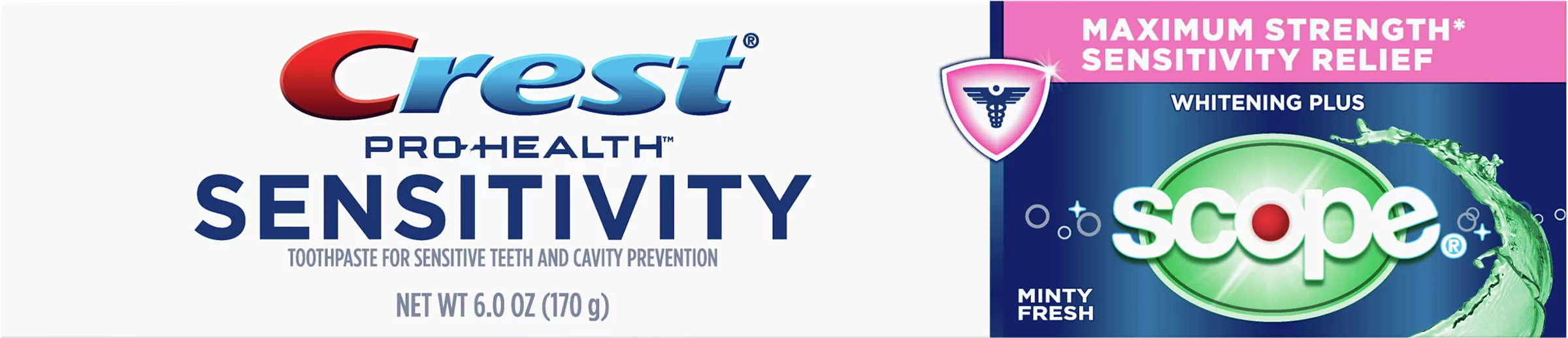 Зубная паста отбеливающая Crest Crest Pro-Health Sensitivity Whitening Plus Scope Minty Fresh Toothpaste 170 г Зубная паста отбеливающая Crest Crest Pro-Health Sensitivity Whitening Plus Scope Minty Fresh Toothpaste 170 г