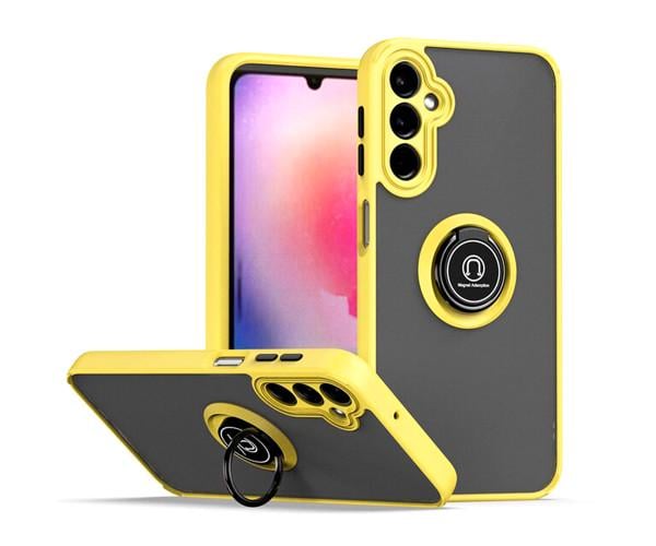 Чехол-накладка TPU Color Matte Ring для Samsung Galaxy A34 Желтый