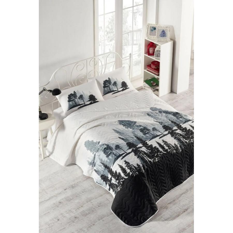 Покрывало стеганное с наволочкой Eponj Home Doga siyah 160х220 Черный (svt-2000022254823)