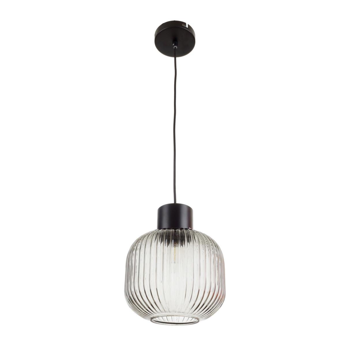 Люстра подвес с рельефным плафоном Brille BR-01 476S/1 E27 SBK