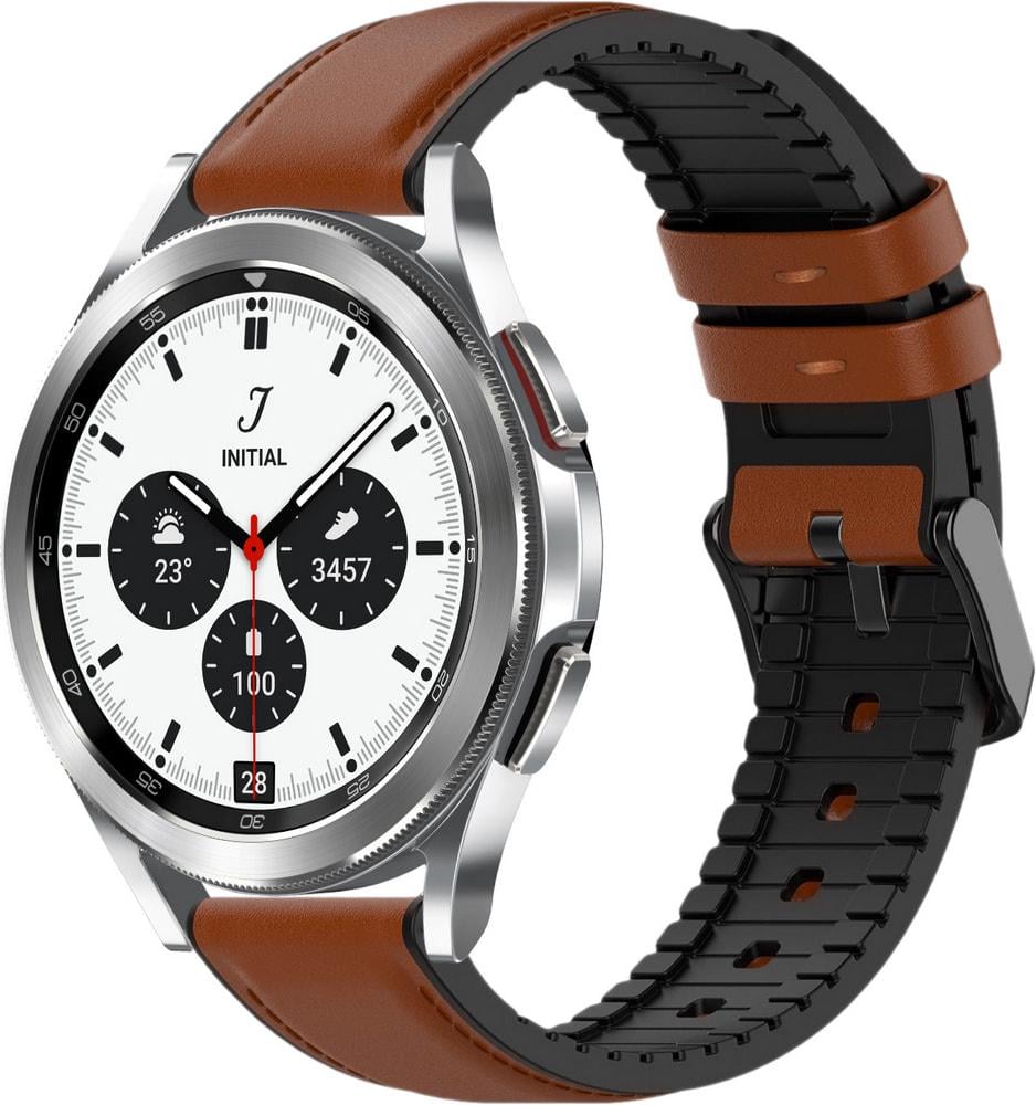 Ремешок кожаный Tamyx для Galaxy Watch 4 Classic 42 мм Brown (31586-30)