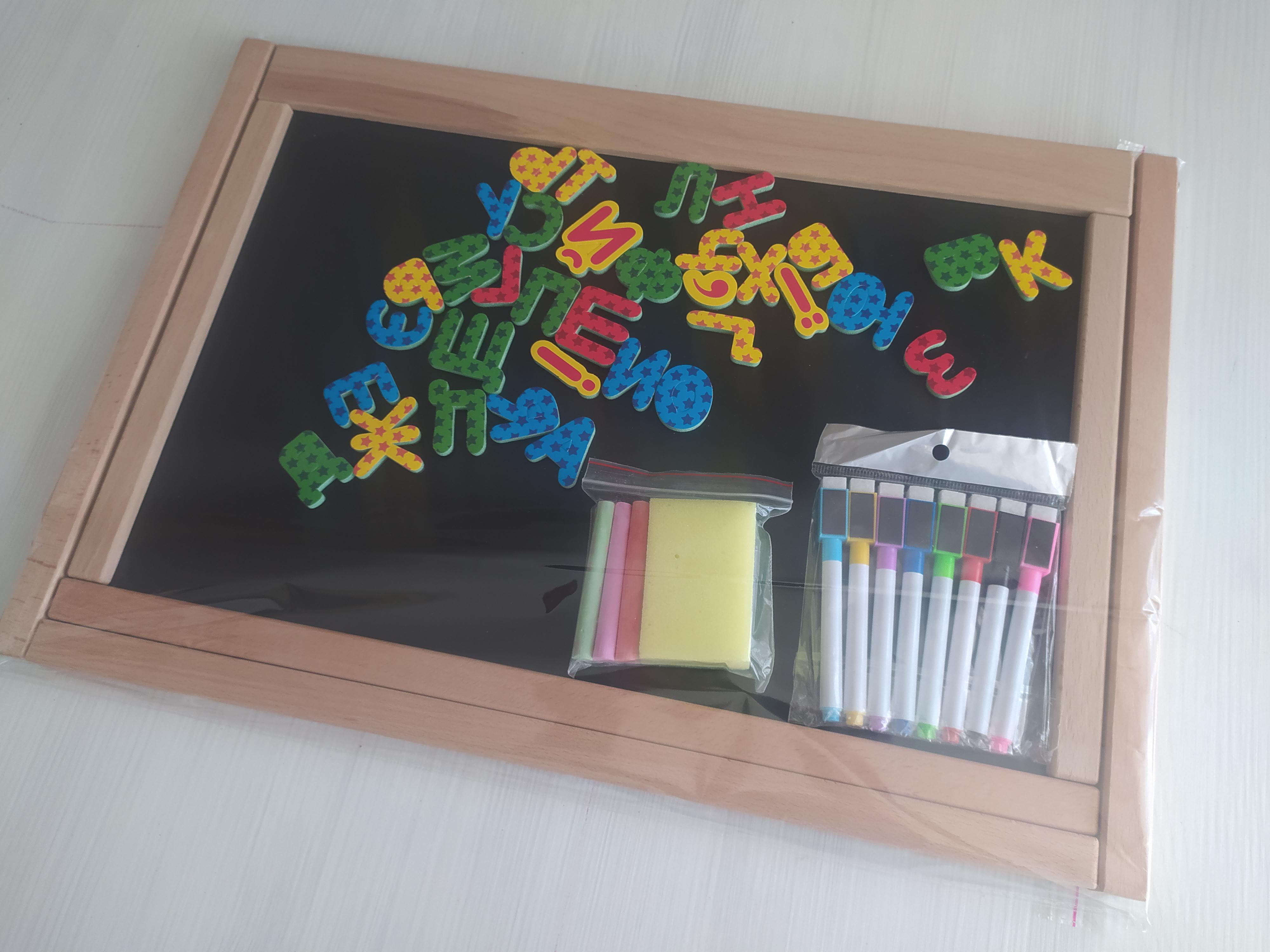 Мольберт настільний двосторонній магнітний дерев'яний 3в1 52x37x2 см (4312) - фото 6 Мольберт настільний двосторонній магнітний дерев'яний 3в1 52x37x2 см (4312) - фото 6