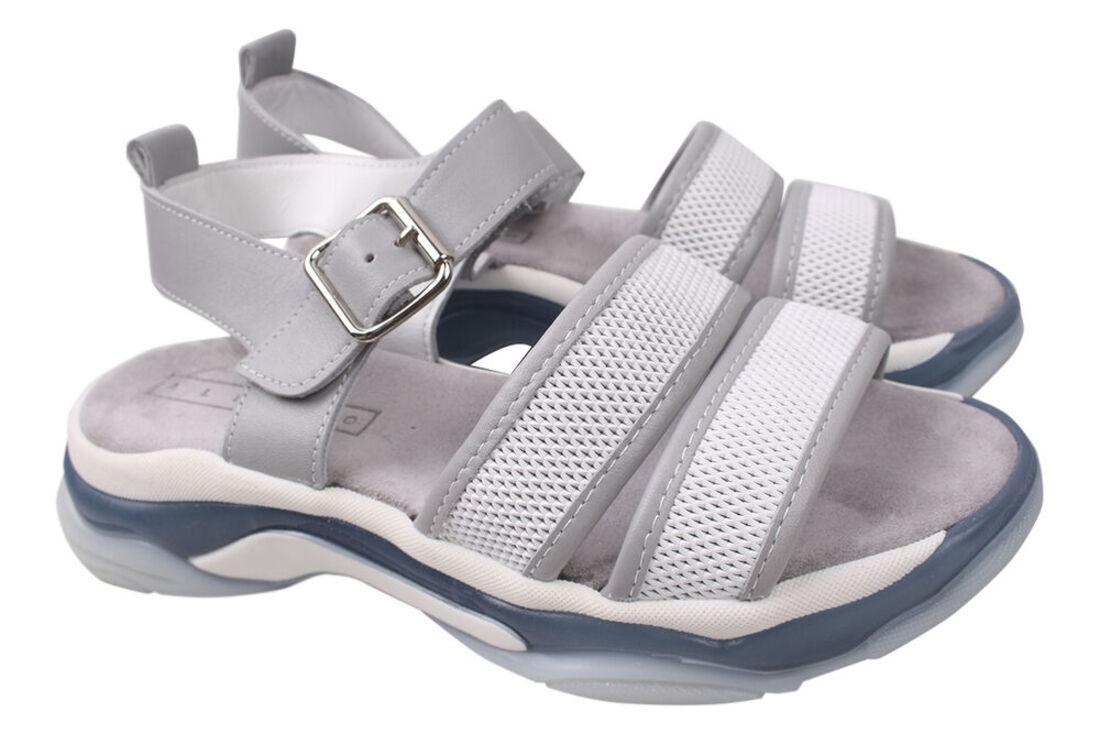 Босоножки женские Alpino на платформе из кожи р. 37 Серый (305-20LBC)