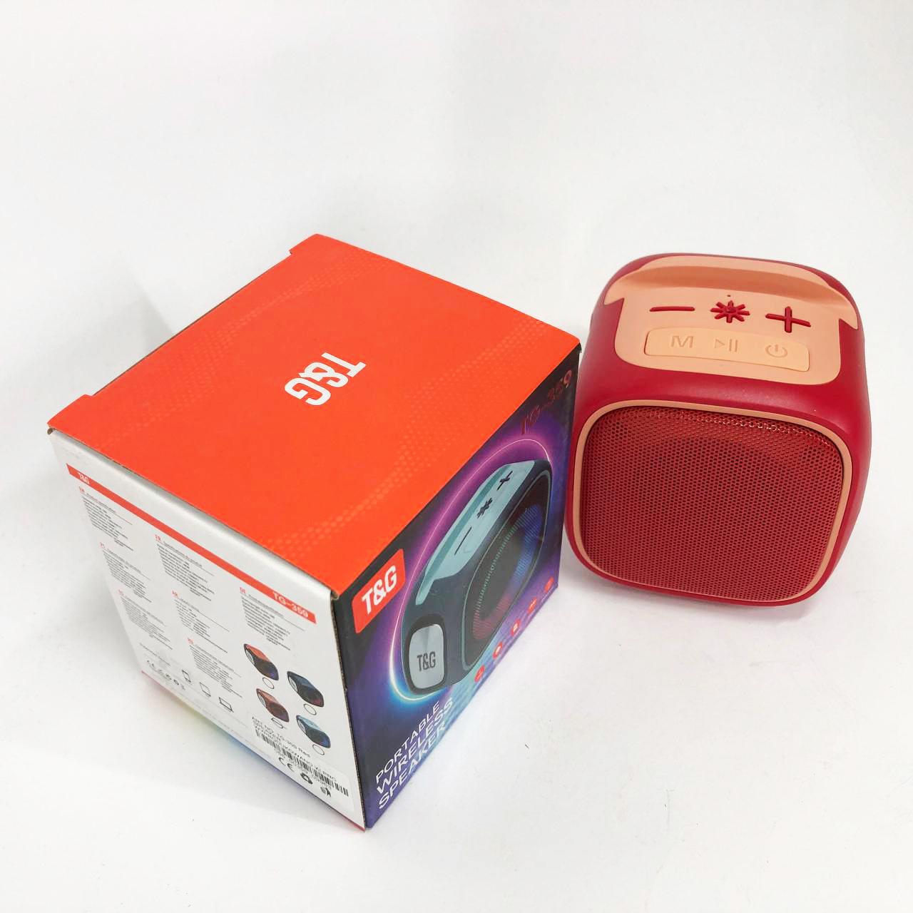 Колонка портативна 7W з RGB підсвічуванням Червоний (TG359) - фото 10