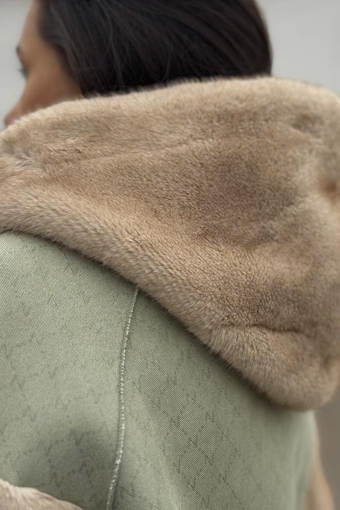 Дублянка жіноча на штучному хутрі 2XL М'ятний (195096) - фото 4