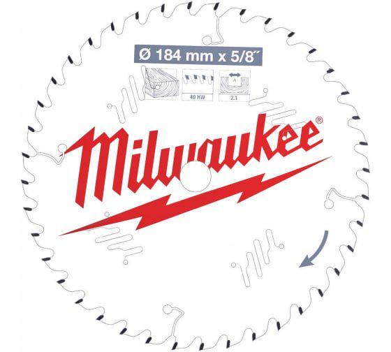 Пиляльний диск Milwaukee по дереву 184x15,87x2,1 40Z (4932471379)