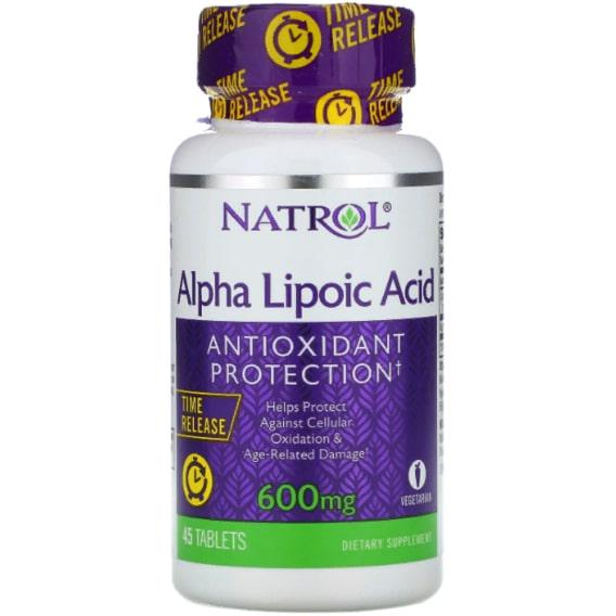Альфа-ліпоєва кислота Natrol Alpha Lipoic Acid Time Release 600 мг 45 Tabs (NTL-05229)