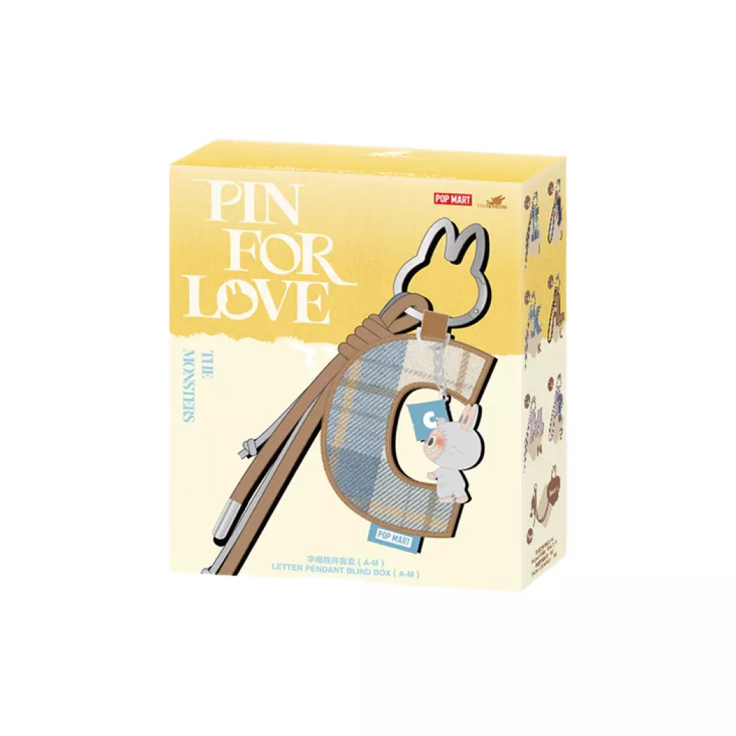 Брелок-сюрприз POP MART Labubu The Monsters Pin for Love Letter A-M 1 шт. (MPFL-02)