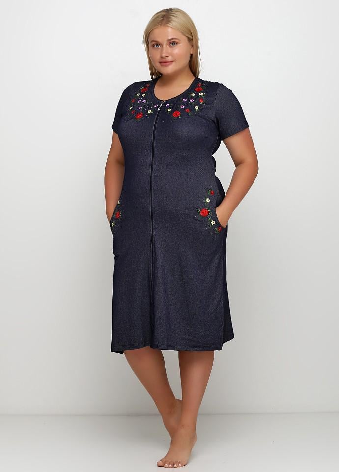 Халат Romeo Life 4XL Синий (5827) Халат Romeo Life 4XL Синий (5827)