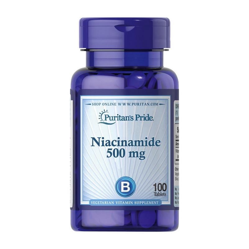 Вітамін B3 Ніацинамід Puritan's Pride Niacinamide 500 мг 100 капс. (18570-01)